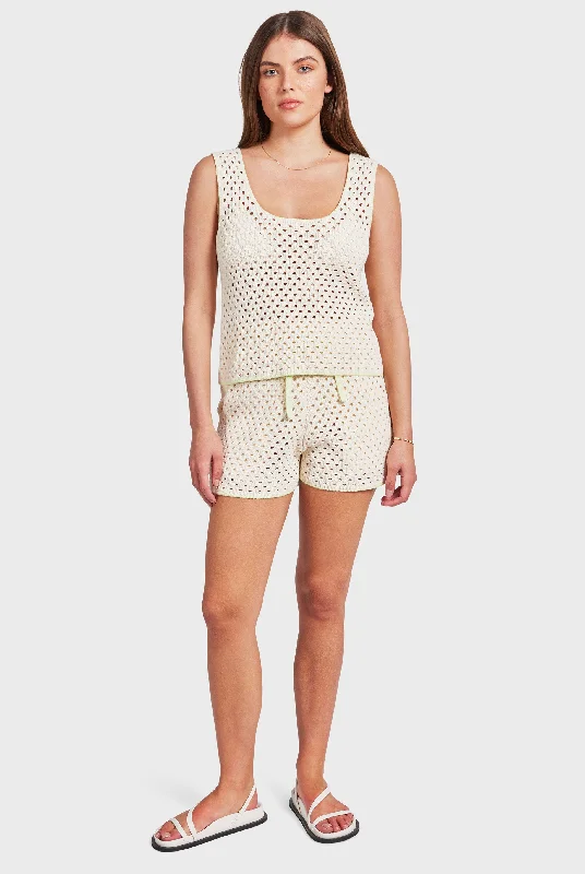 Farrah Crochet Tank cutout tank top