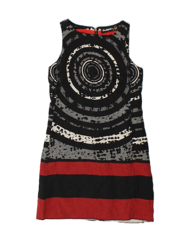 DESIGUAL Womens Sleeveless Sheath Dress EU 40 Medium Black Colourblock Tunics Spring floral DESIGUAL Womens Sleeveless Sheath Dress EU 40 Medium Black Colourblock Tunics Spring floral