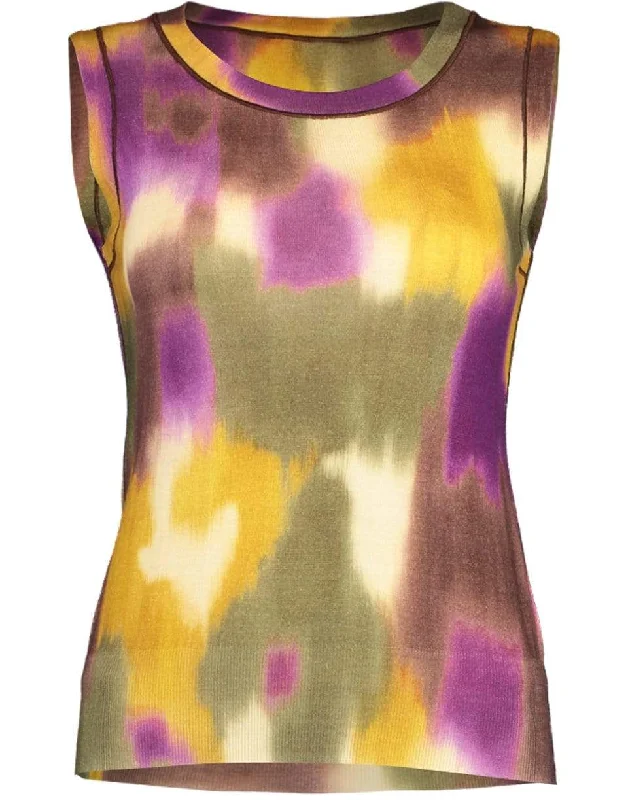 Brushstroke Knit Tank casual tank top