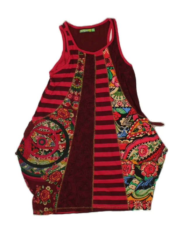 DESIGUAL Girls Bubble Dress 11-12 Years Red Striped Tunics Stylish elegant