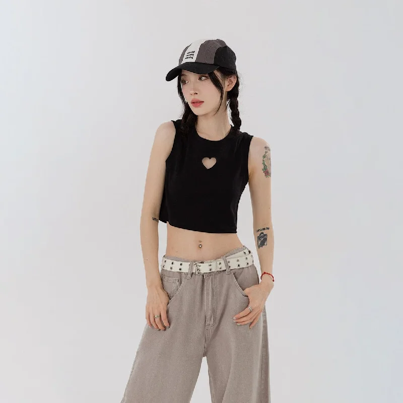 RTK (W) No. 3239 HEART SLEEVELESS TANK TOP open back tank