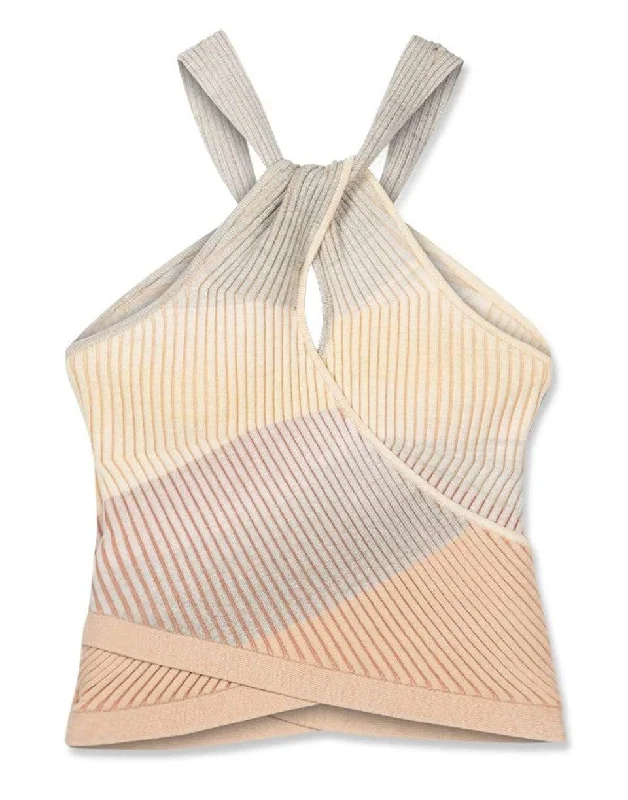 Marla Striped Twist Tank Top flexible tank top
