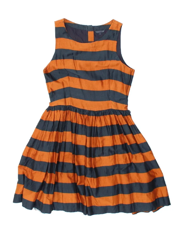 TOMMY HILFIGER Girls Sleeveless A-Line Dress 15-16 Years Orange Striped Tunics Fashionable trendy TOMMY HILFIGER Girls Sleeveless A-Line Dress 15-16 Years Orange Striped Tunics Fashionable trendy