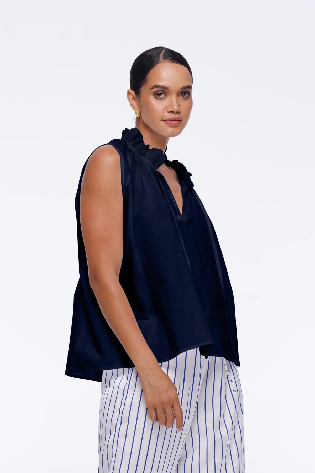 Blak Charlotte Tank - Indigo peach tank top