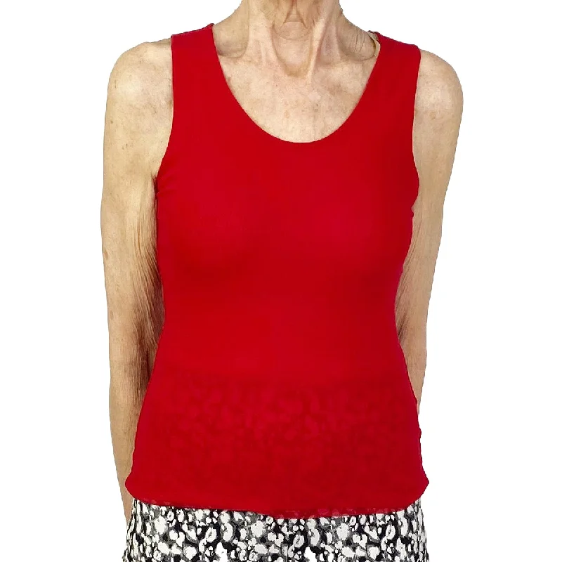 MESH LONG LEAN TANK cotton tank top