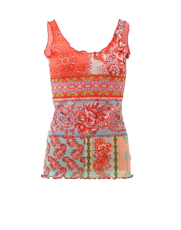 Scarf Print Tank summer tank top