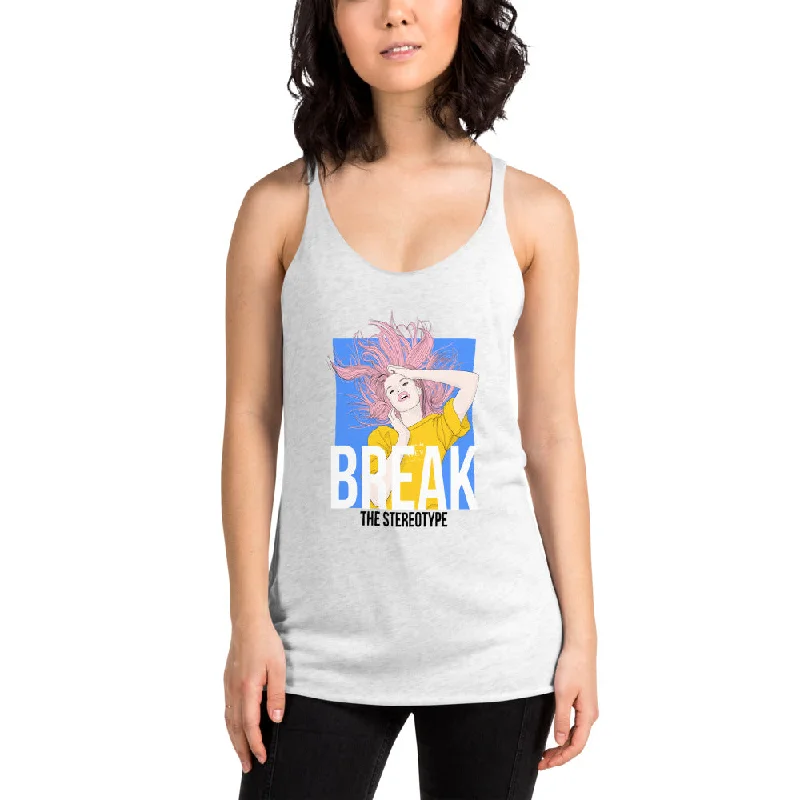 Break The Stereotype Women's Racerback Tank turquoise tank top