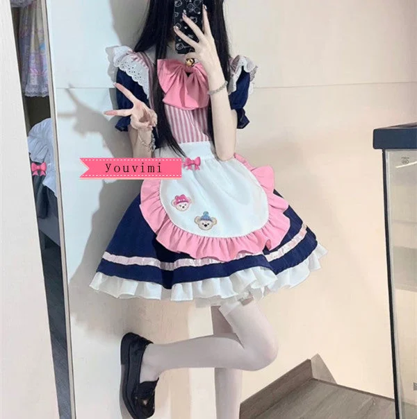 Japanese lolita cat claw maid dress yv31789 Tunics Running lightweight