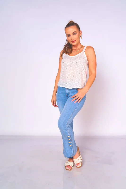 Eyelet Tank Top activewear tank top