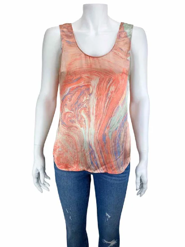 Rails, Women's Ida Pastel Marble Print Tank, Coral/Multi, Size S boho tank top