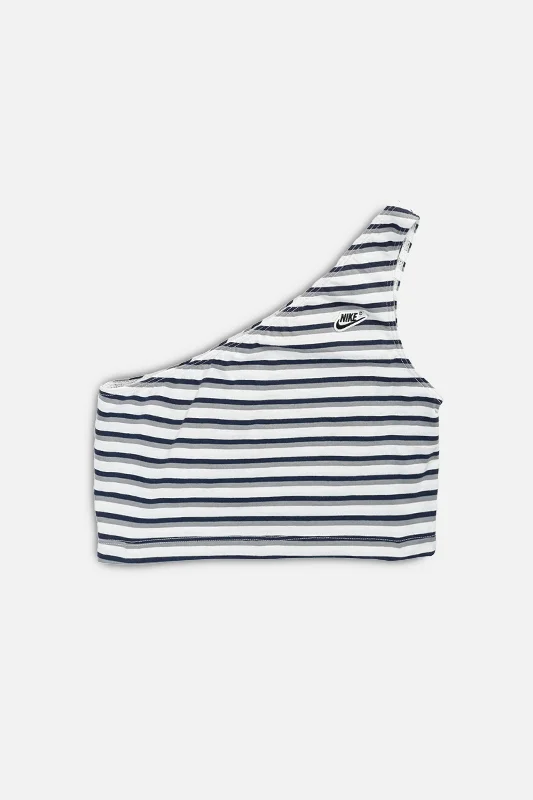 Rework Nike One Shoulder Tank - L cotton tank top