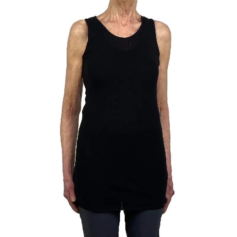 MESH EXTRA LONG TANK TOP scoop neck tank