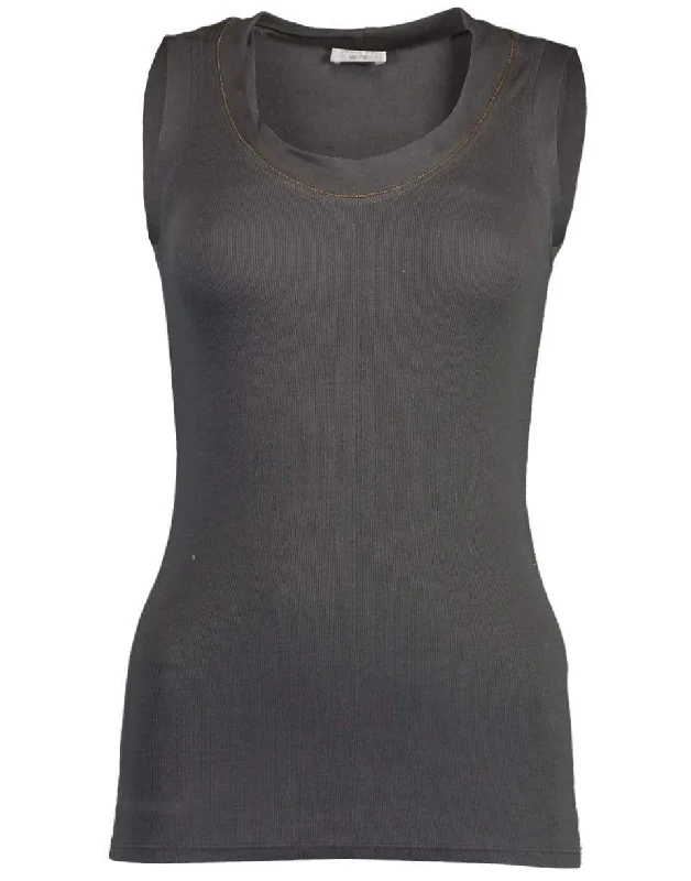 Sleeveless Monili Ribbed Tank lightweight tank top