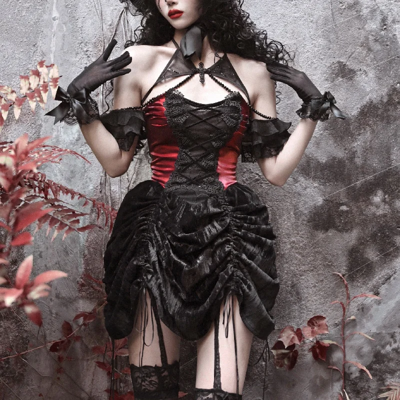 Dark Gothic Halloween Dress yv31771 Tunics Hiking breathable