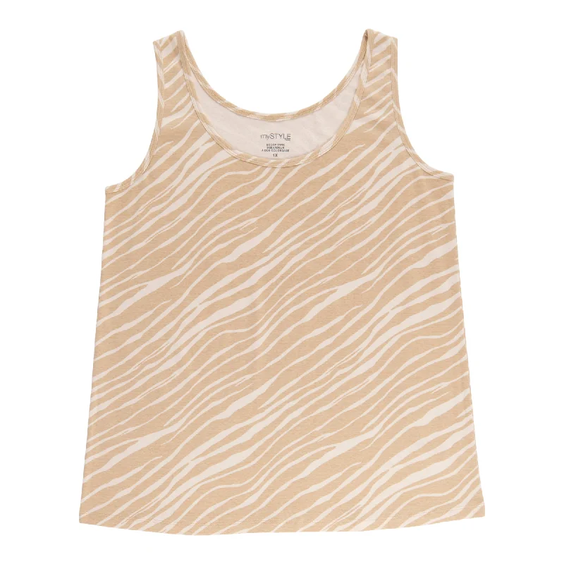 mySTYLE Women's Plus Ribbed Tank activewear tank top