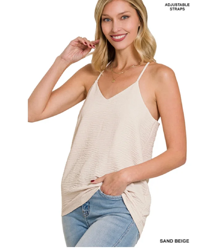 V-Neck Tank spandex blend tank