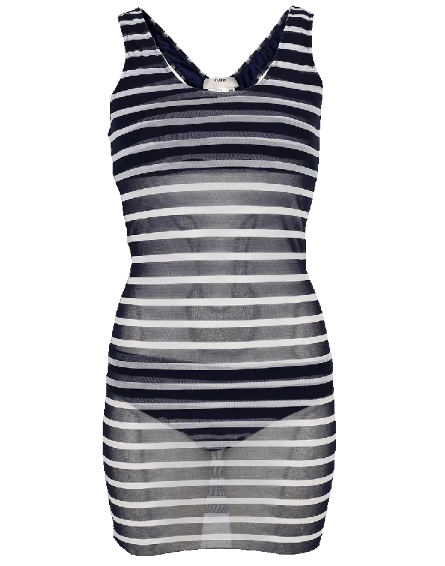 Striped Tankini Swimsuit solid color tank