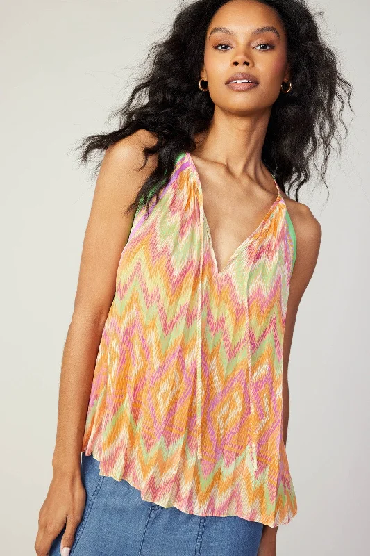 Thank you for The Memories Zig zag Tank scoop neck tank