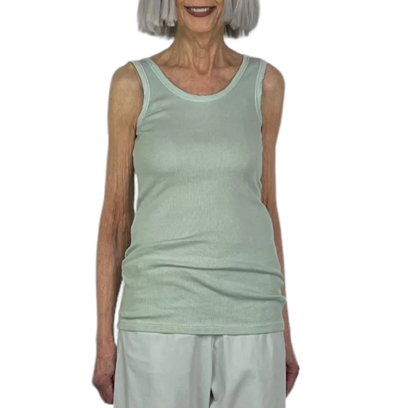 COTTON/CASHMERE TANK TOP glitter tank top