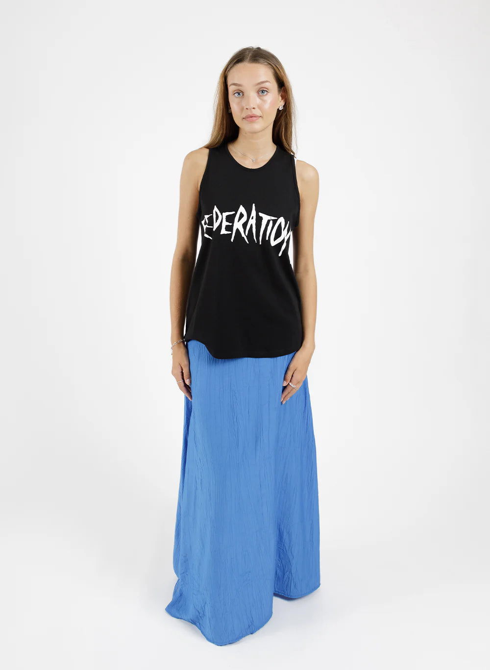 Federation Ranger Tank - Scratched Black bold tank top