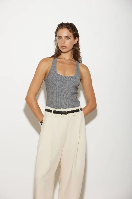 ORIGINAL TANK GREY MARLE lace tank top