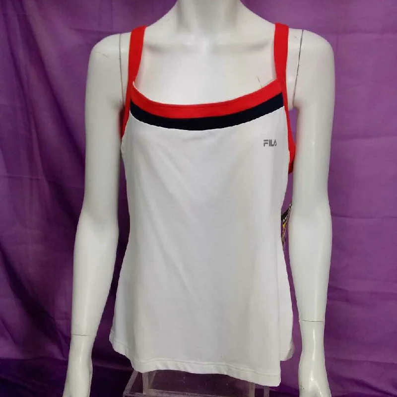 FILA WHITE RED ATHLETIC TANK NEW WITH TAGS SIZE XL TCC pastel tank top