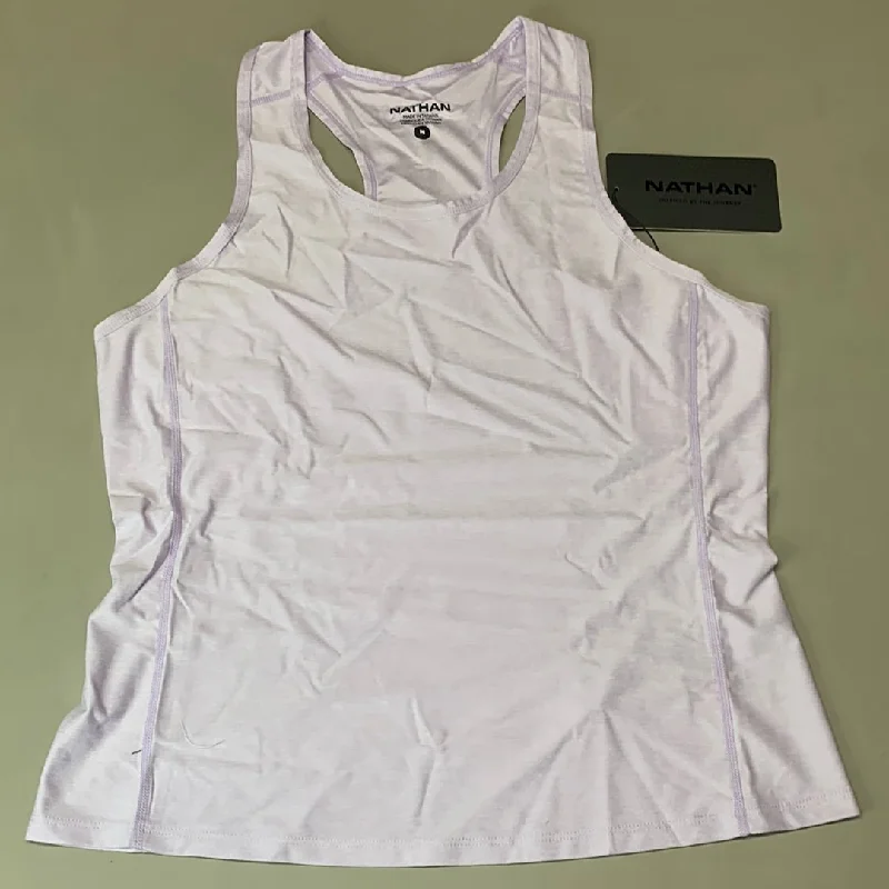 NATHAN Qualifier Tank Women's Sz M Lilac Breeze Heather NS51080-70028-M (New) lounge tank top