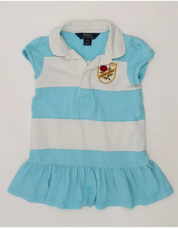 POLO RALPH LAUREN Girls Polo Dress 2-3 Years Blue Striped Cotton Tunics Fashionable trendy POLO RALPH LAUREN Girls Polo Dress 2-3 Years Blue Striped Cotton Tunics Fashionable trendy
