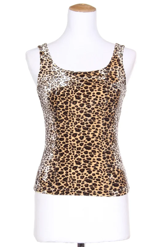 REBA "Lola" leopard print velvet tank! 8-10 boho tank top