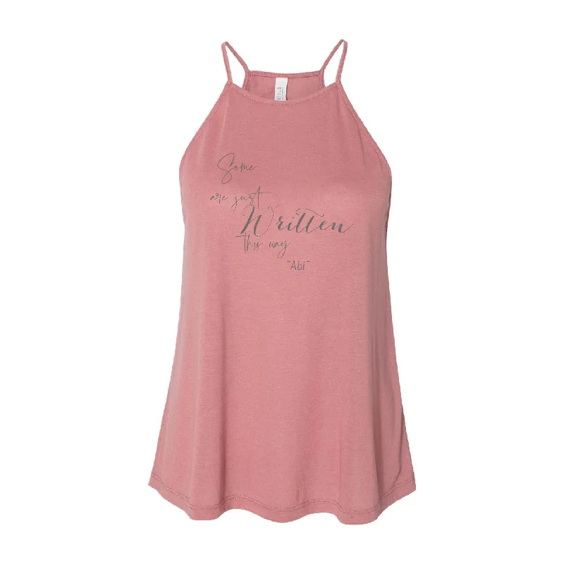 Mauve 'Written This Way' Tank gold tank top