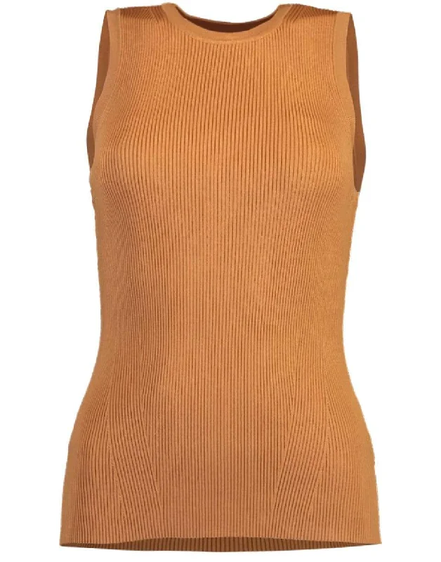 Andie Knit Racer Tank mesh tank top
