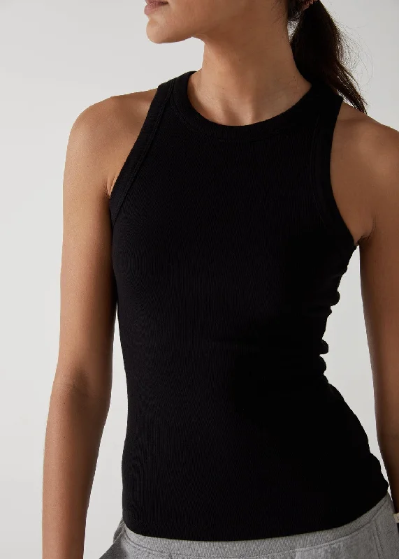 Velvet Cruz Tank in Black beige tank top