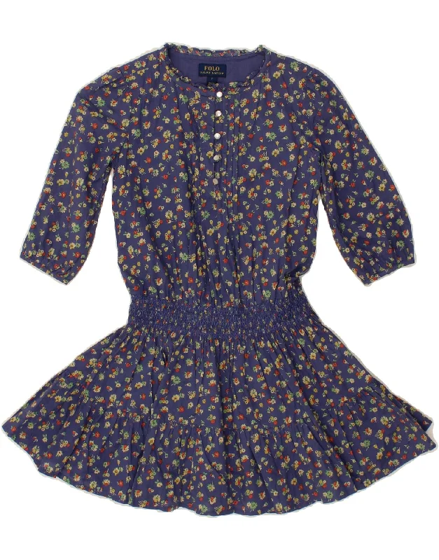 POLO RALPH LAUREN Girls 3/4 Sleeve Drop Waist Dress 6-7 Years Navy Blue Tunics Stylish elegant POLO RALPH LAUREN Girls 3/4 Sleeve Drop Waist Dress 6-7 Years Navy Blue Tunics Stylish elegant