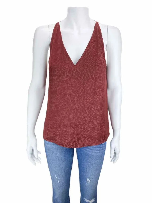 Chelsea 28 Women's Tonal Spotted Tank Brick with Tags Size S solid color tank