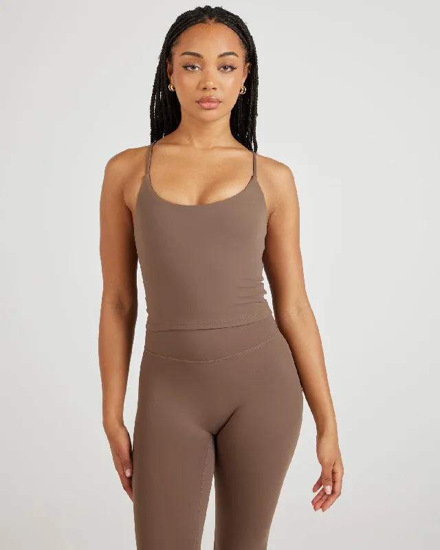 Airey Tank - Light Brown bright tank top