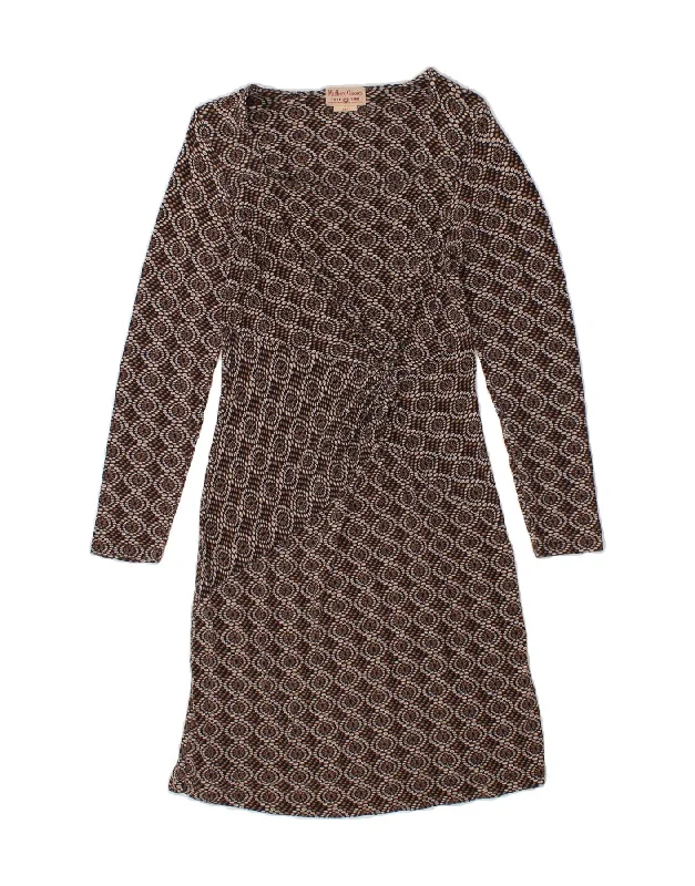 MARLBORO CLASSICS Womens Long Sleeve A-Line Dress UK 14 Large Brown Tunics Gym athletic MARLBORO CLASSICS Womens Long Sleeve A-Line Dress UK 14 Large Brown Tunics Gym athletic