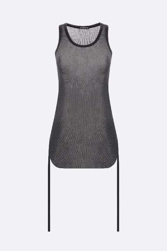 Mara ribbed jersey tank top peekaboo tank top