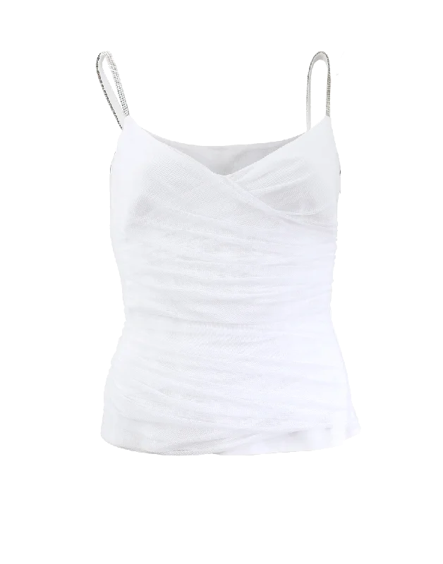 Jeweled Strap Tank Top fitted tank top