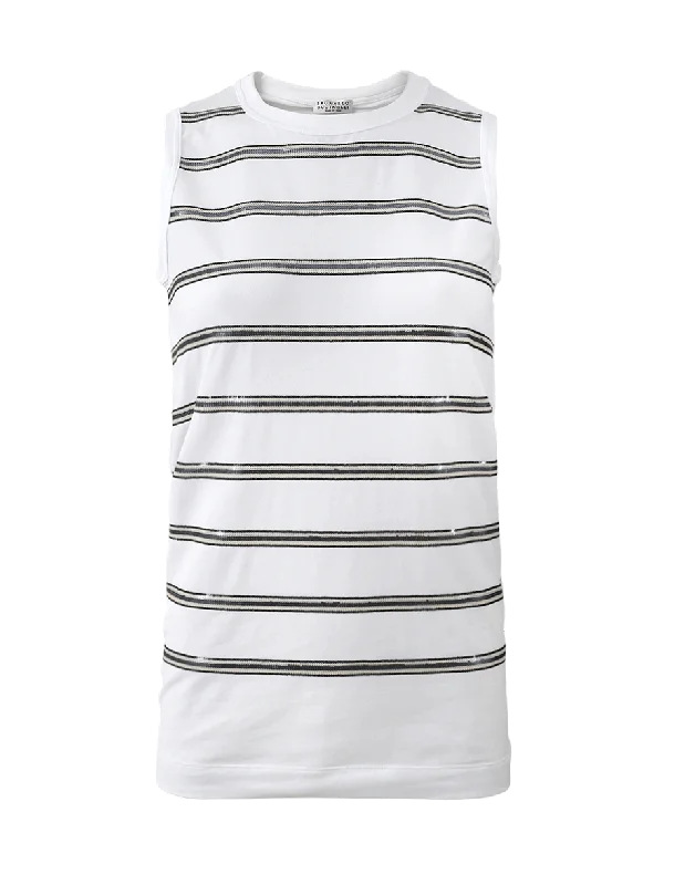 Pailette Stripe Tank Top essential tank top