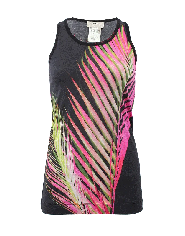 Palm Print Tank yoga tank top