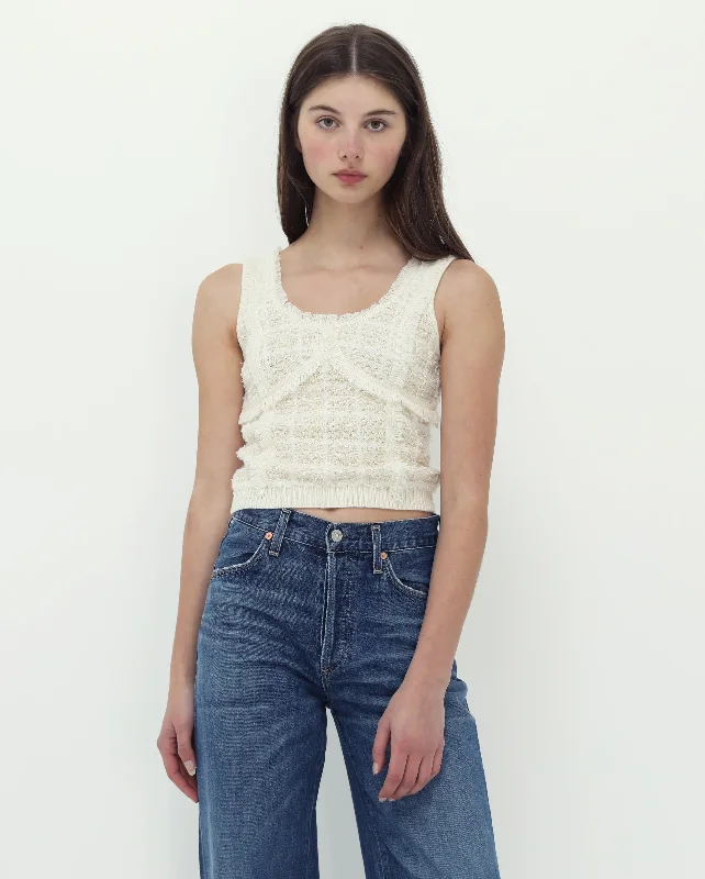FLORENTINE TANK / WHITE MULTI layering tank top