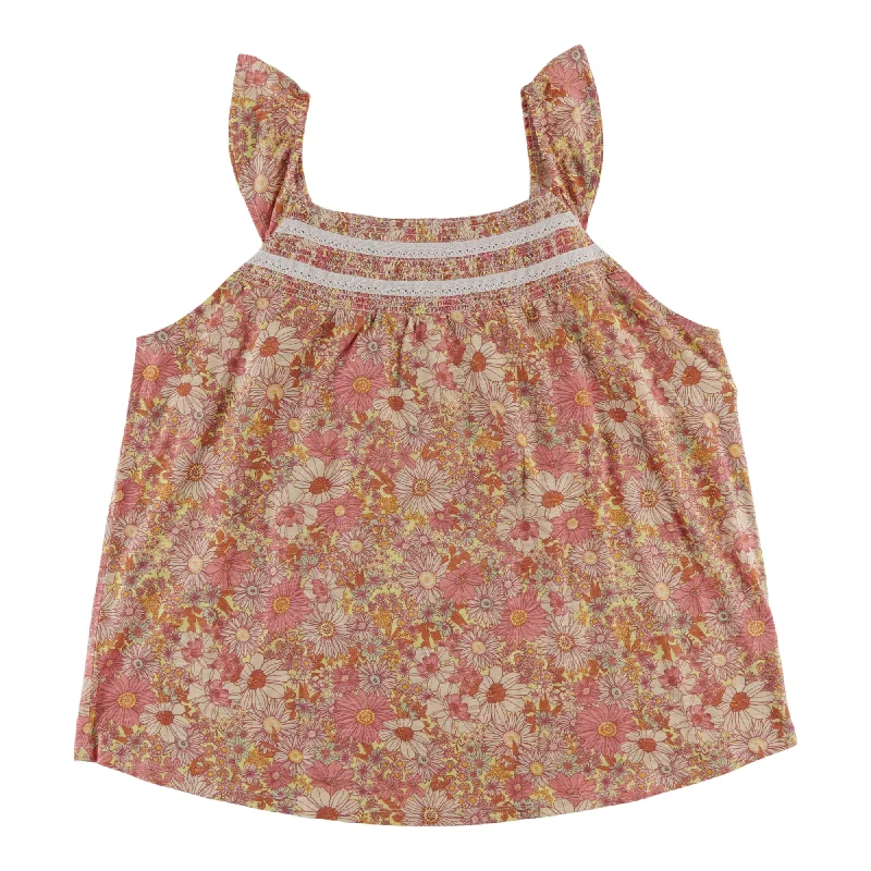 mySTYLE Women's Plus Printed Smock Tank Top lounge tank top