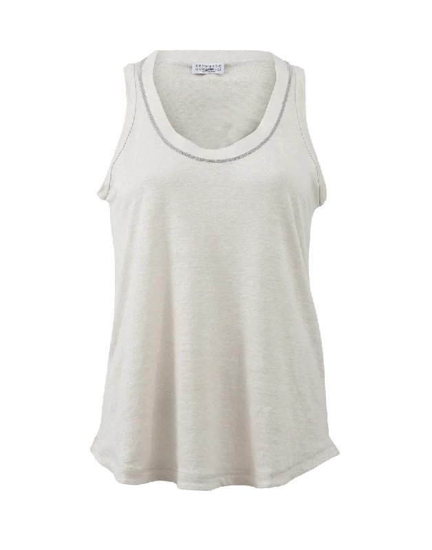 Linen Tank Top floral tank top