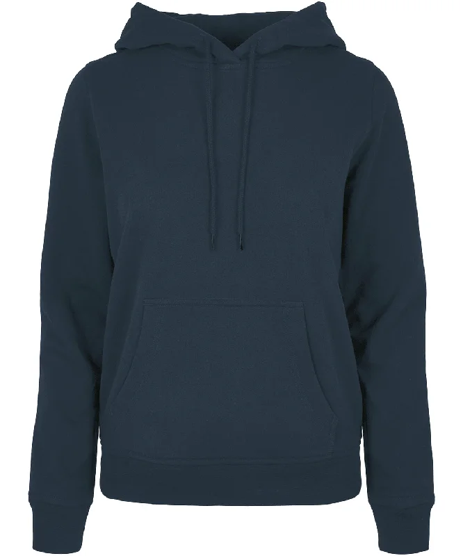 Navy - Women's basic hoodie Hoodie with Zipper Placket Modern Functional