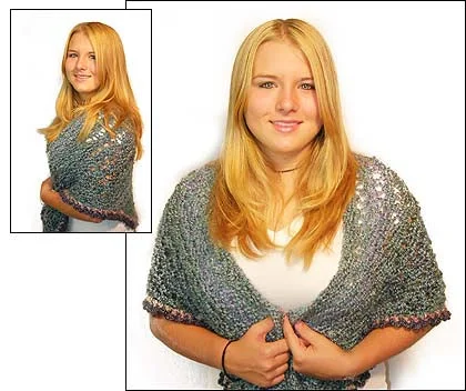 Tea and Sympathy Shawl Pattern (Knit) Classic Lace Shawl Wrap