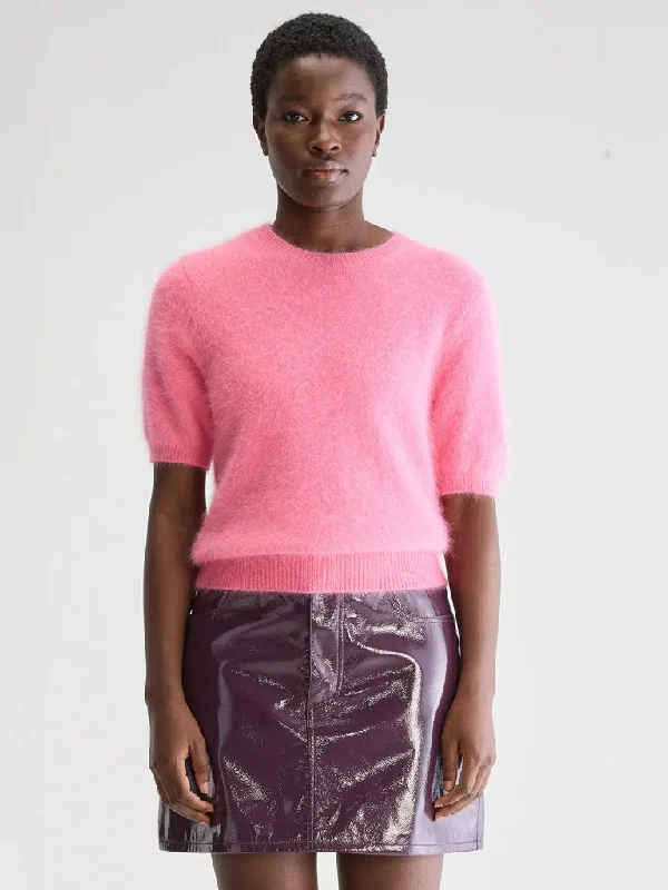 Bellerose Datad Sweater in Pink Lady Print Jacquard Patchwork