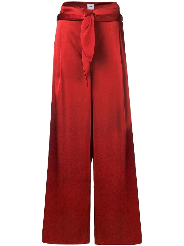 satin palazzo trousers Trousers Designer Luxury