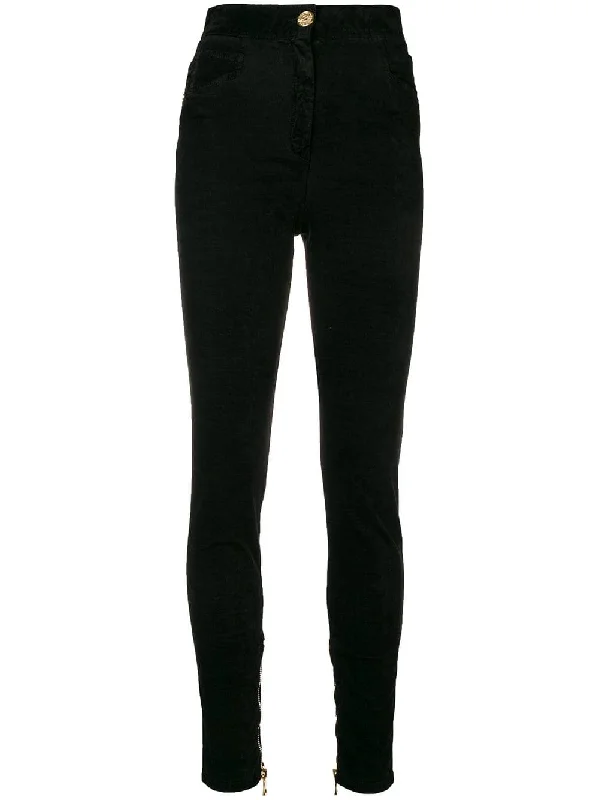 slim-fit velvet trousers Trousers versatile functional