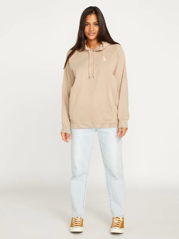 Truly Stoked Boyfriend Pullover Hoodie - Taupe Soft Wool Sweater