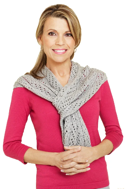 Shimmery Shawl (Knit) Elegant Long Shawl Scarf